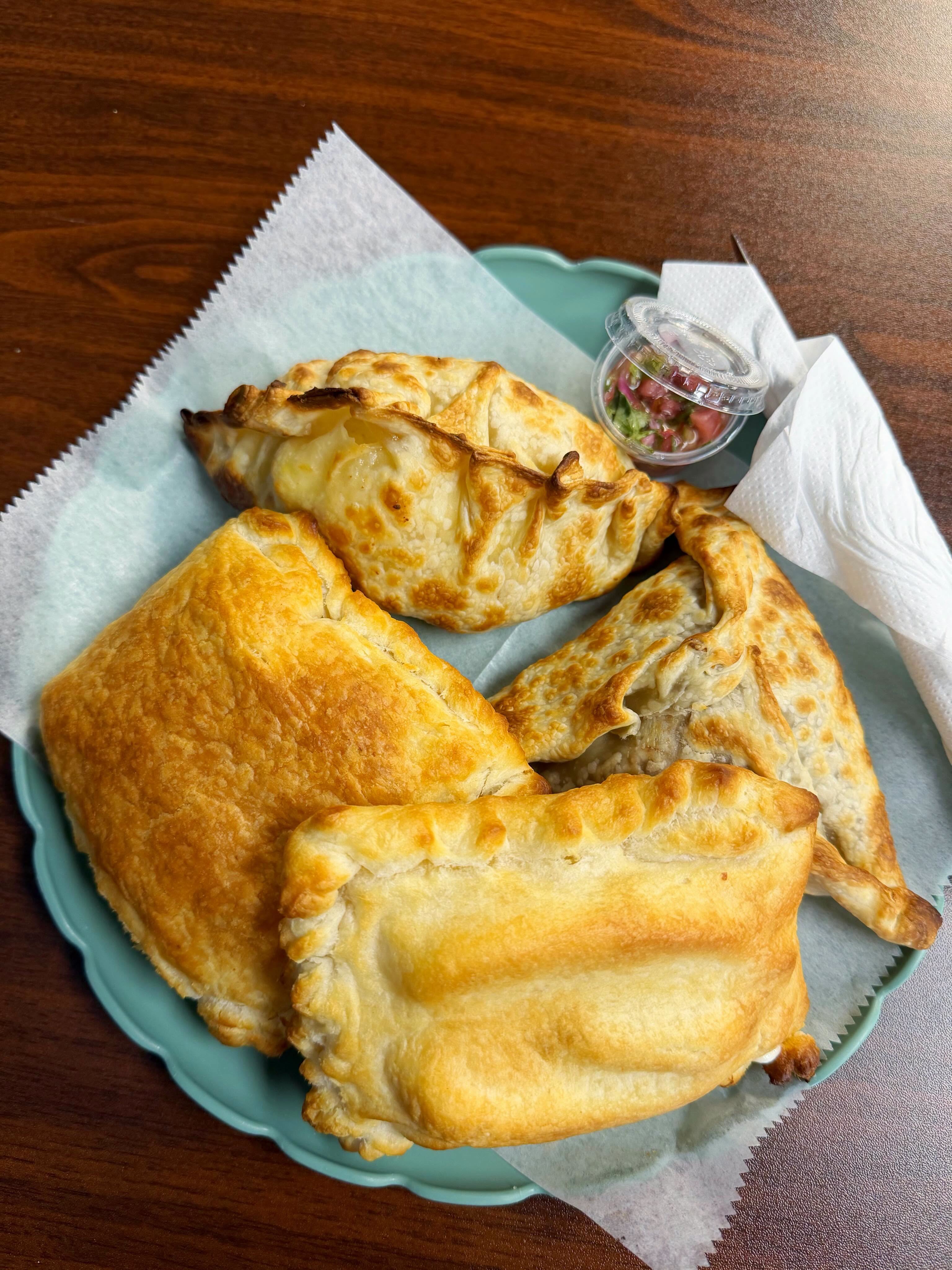 Homemade empanadas at Las Chilenas